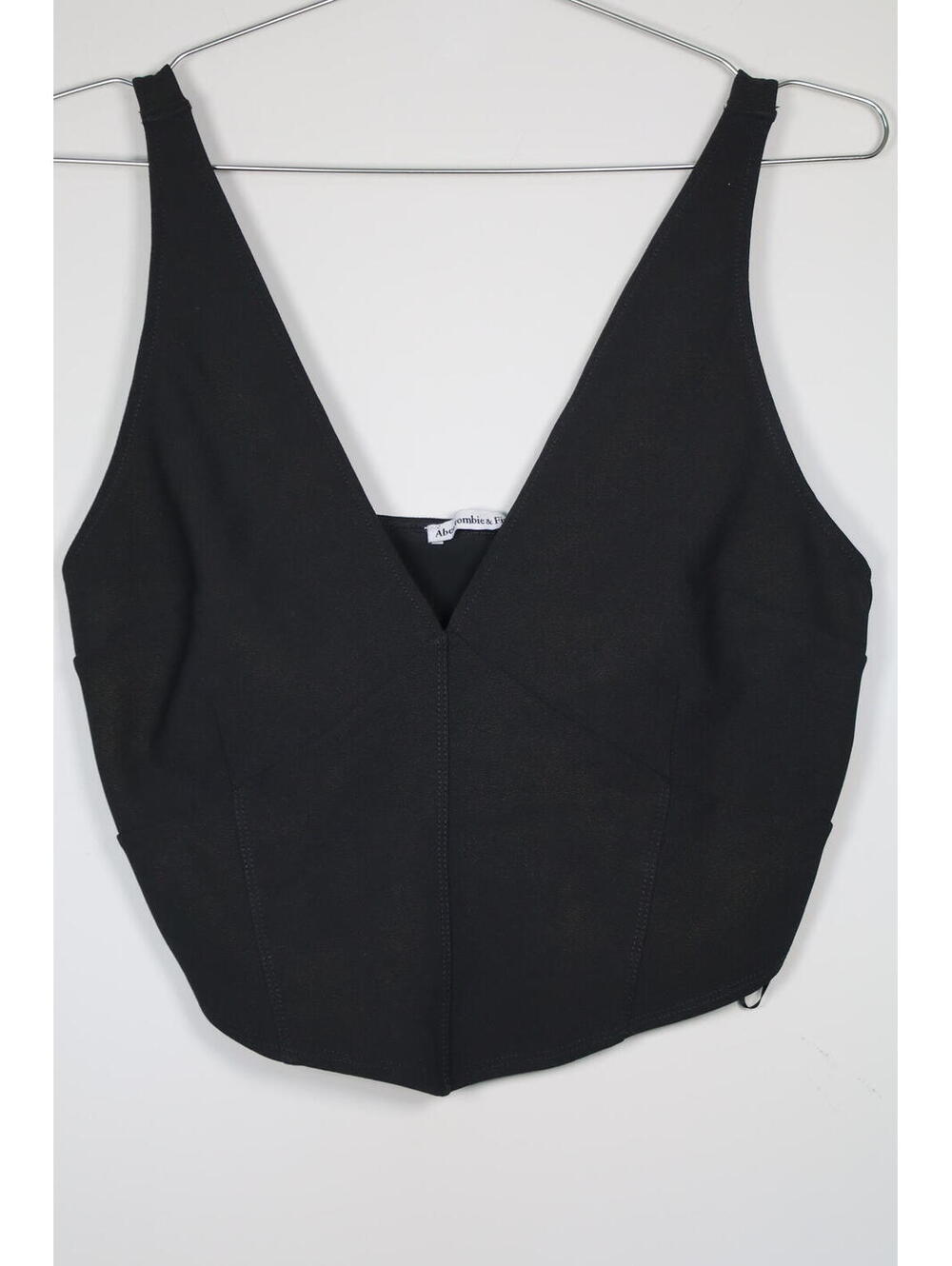 Abercrombie & Fitch corset-style crop tank top with slight gold shimmer size Lg